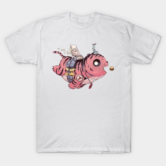 Pink Tiger Skyways T-Shirt by jesse.lonergan